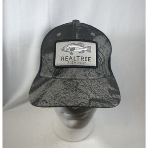 Realtree Fishing Wav3 charcoal mesh trucker style hat/cap snapback‎ adjustable